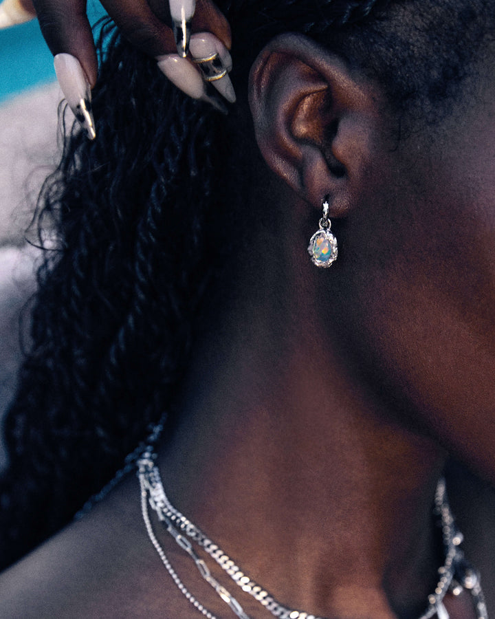 Birthstone Earrings in Silver