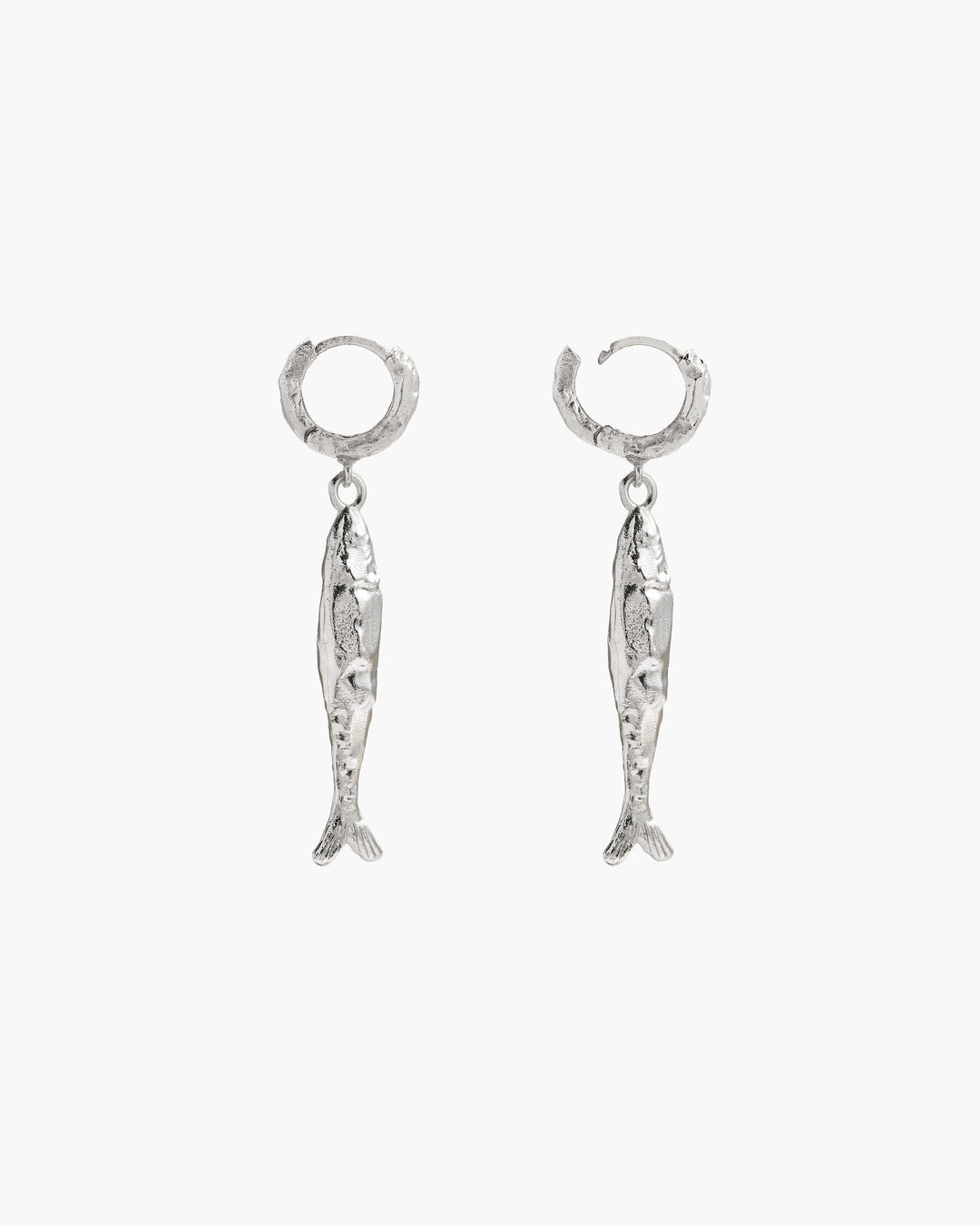 Silver Anchovy Earrings