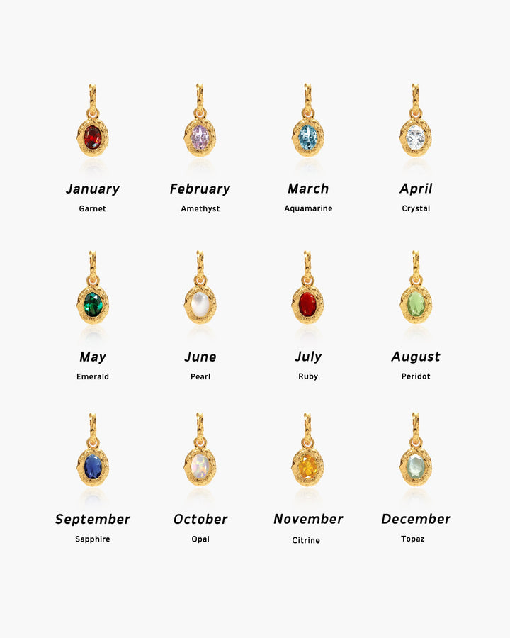 Birthstone Earrings in Silver