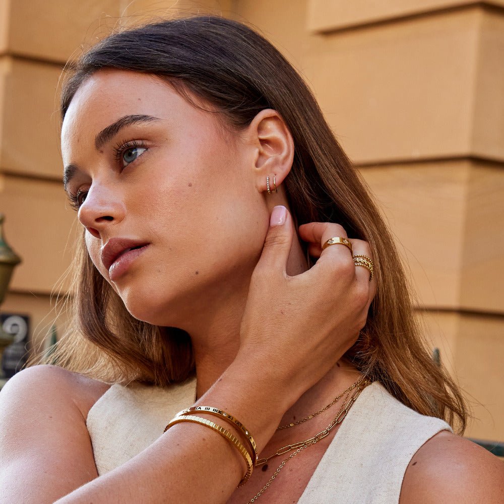 Gold & Pearl Claw Earrings