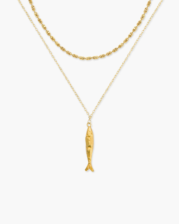 Gold Anchovy Necklace
