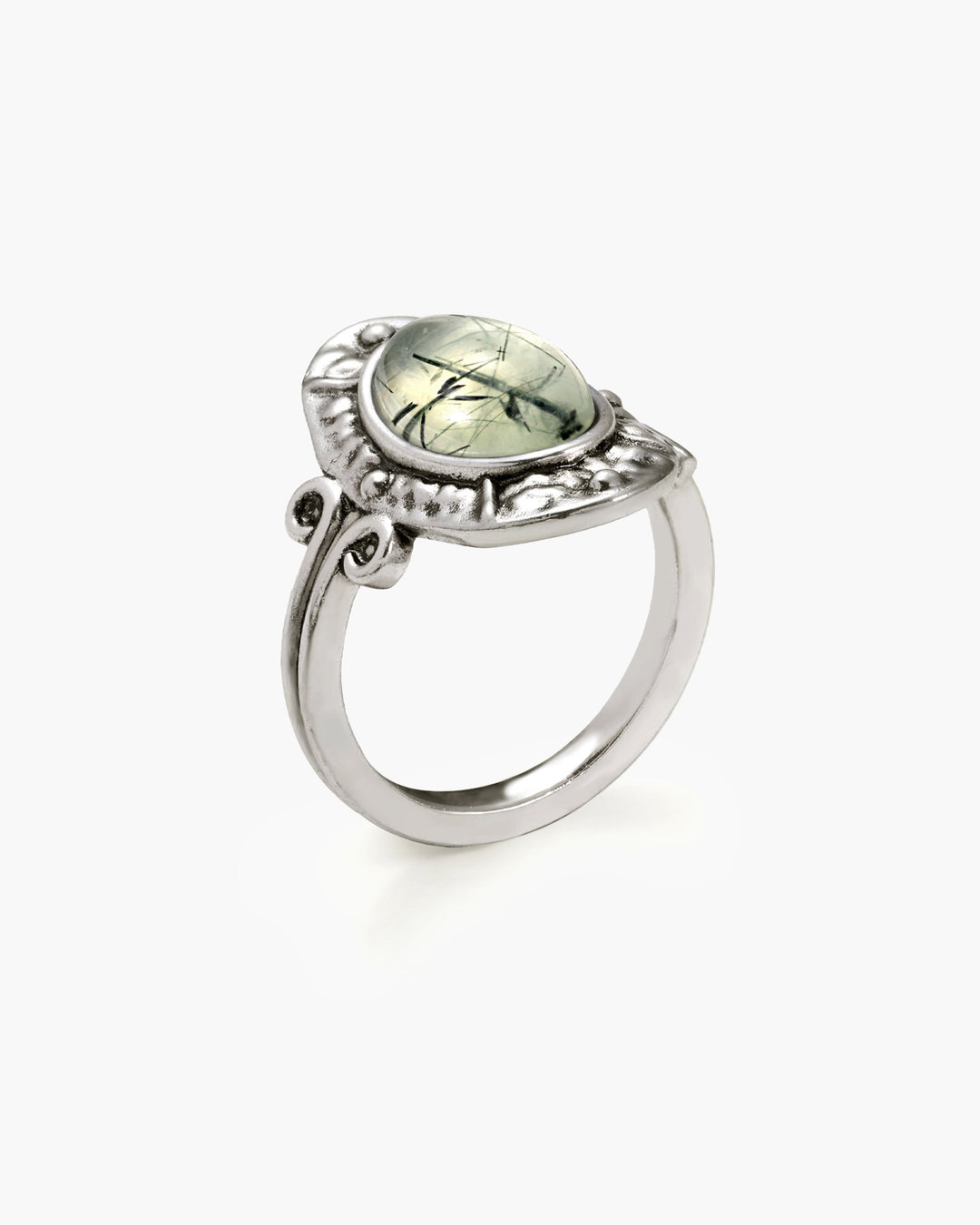 Mosswood Prehnite Ring