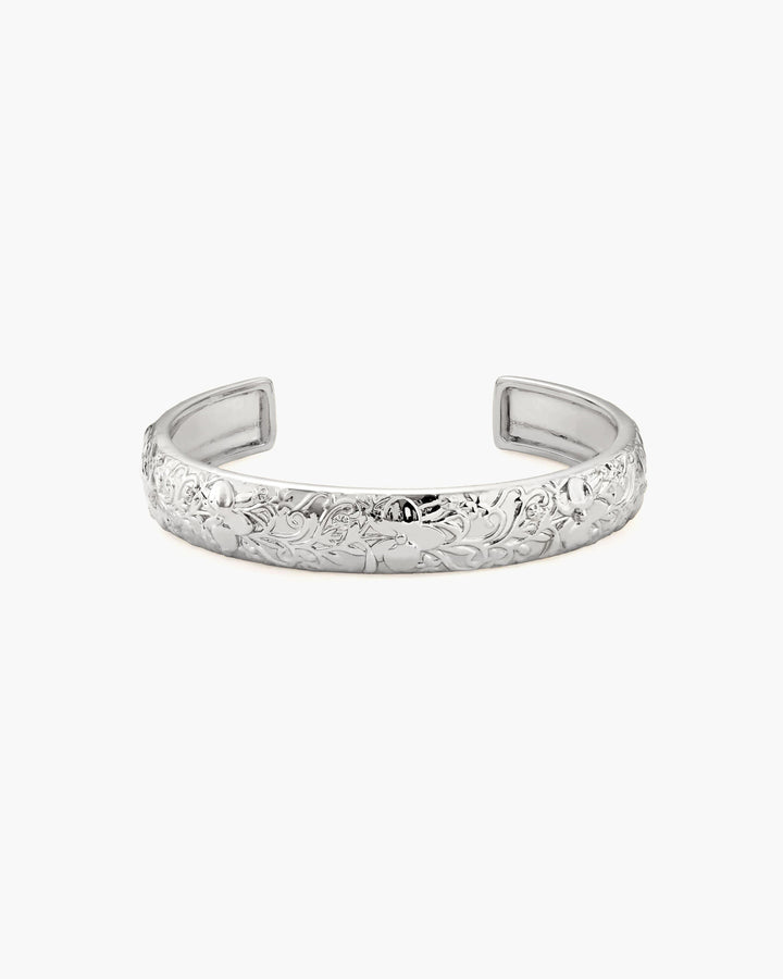 Serenade of Orchid Bangle in Silver