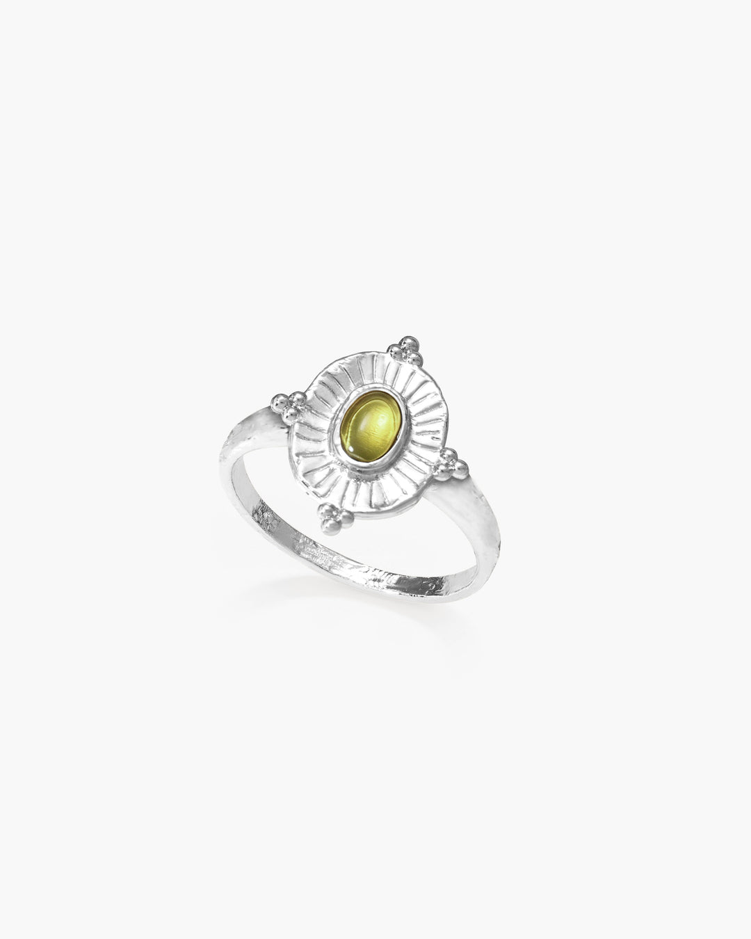 Olive Talisman Ring in Silver