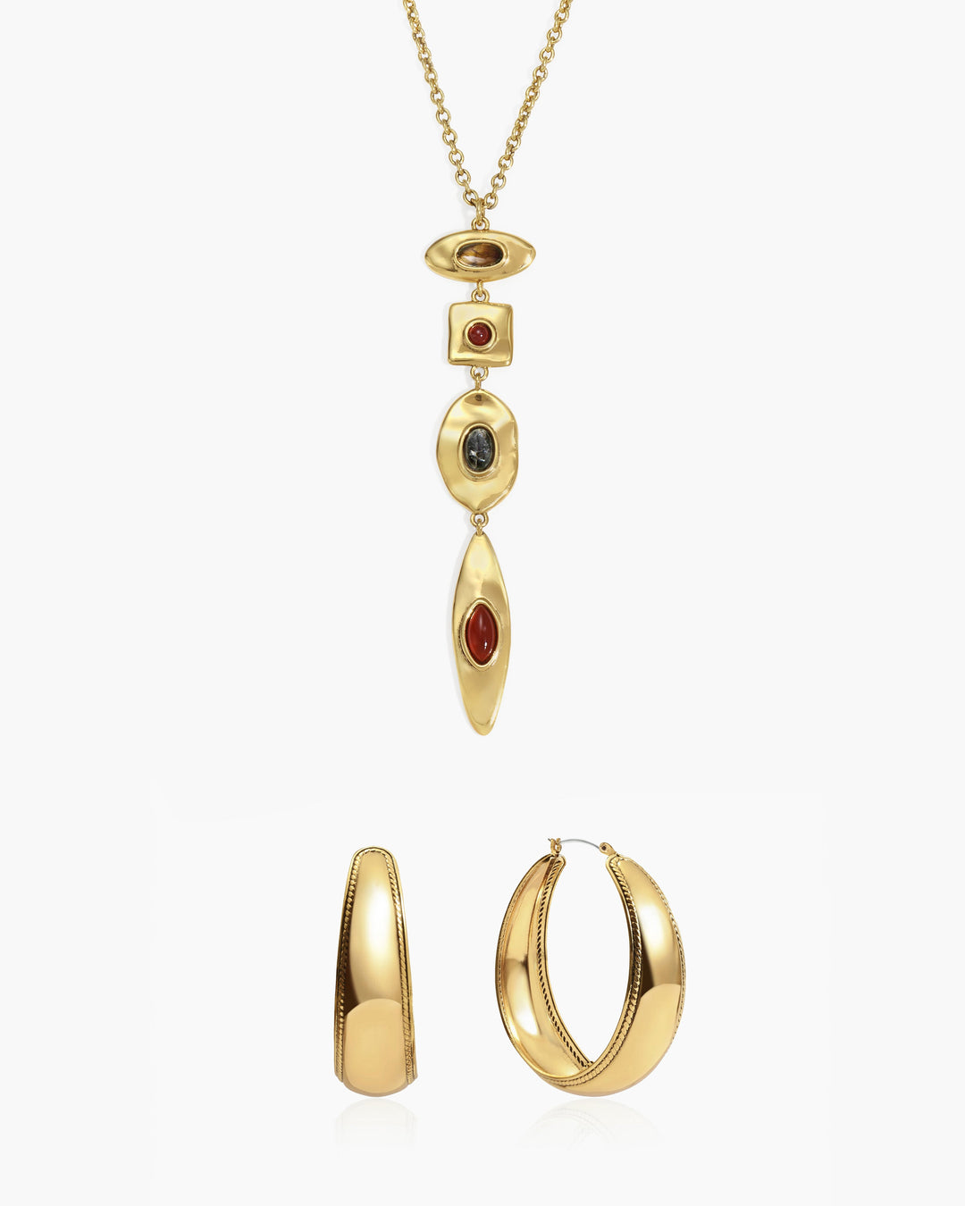 Petra Multi-Stone Drop Necklace