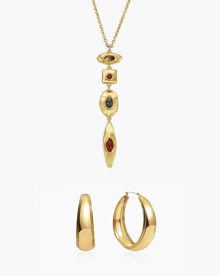 Petra Multi-Stone Drop Necklace
