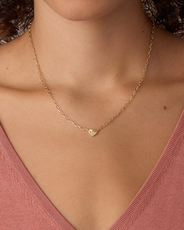 Birthstone Heart Necklace