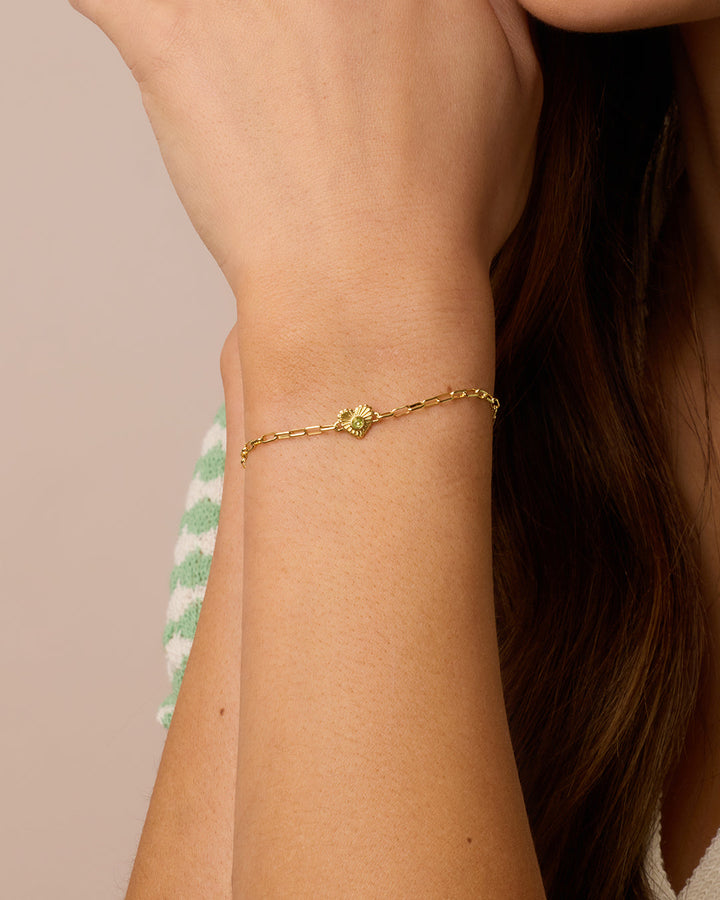 Birthstone Heart Bracelet
