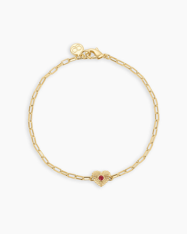 Birthstone Heart Bracelet