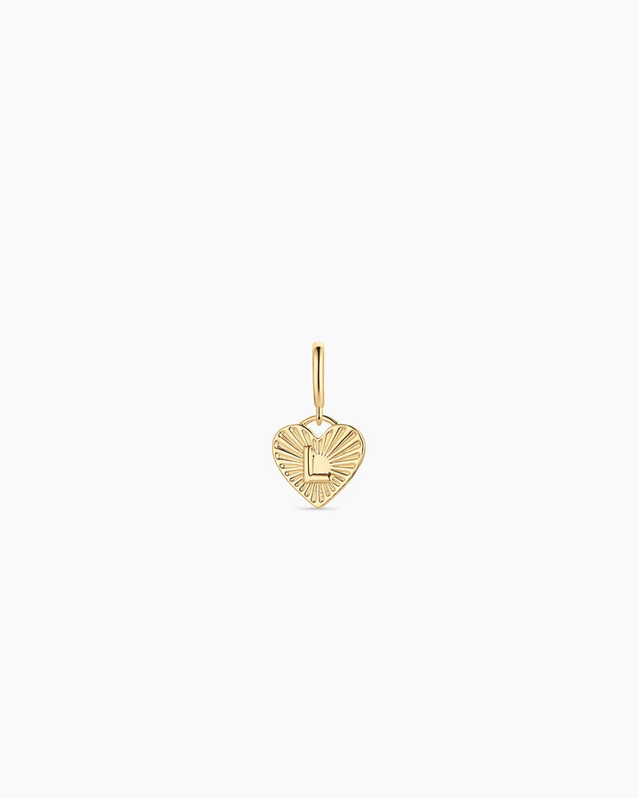 Vintage Heart Alphabet Parker Charm