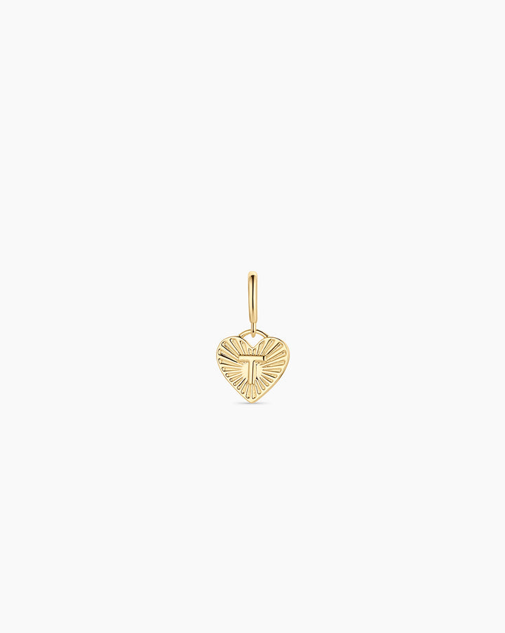 Vintage Heart Alphabet Parker Charm