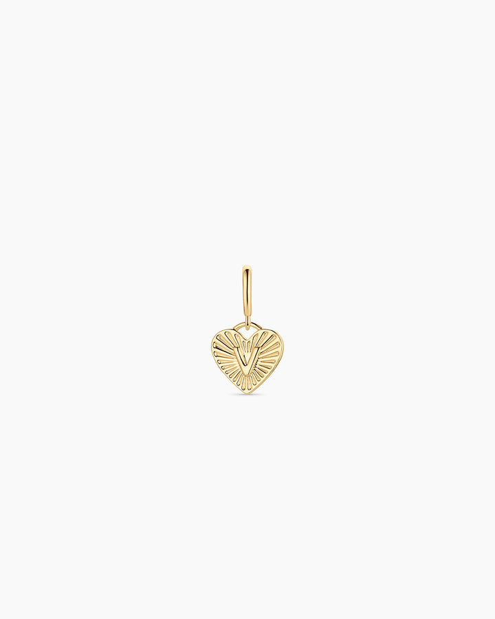 Vintage Heart Alphabet Parker Charm