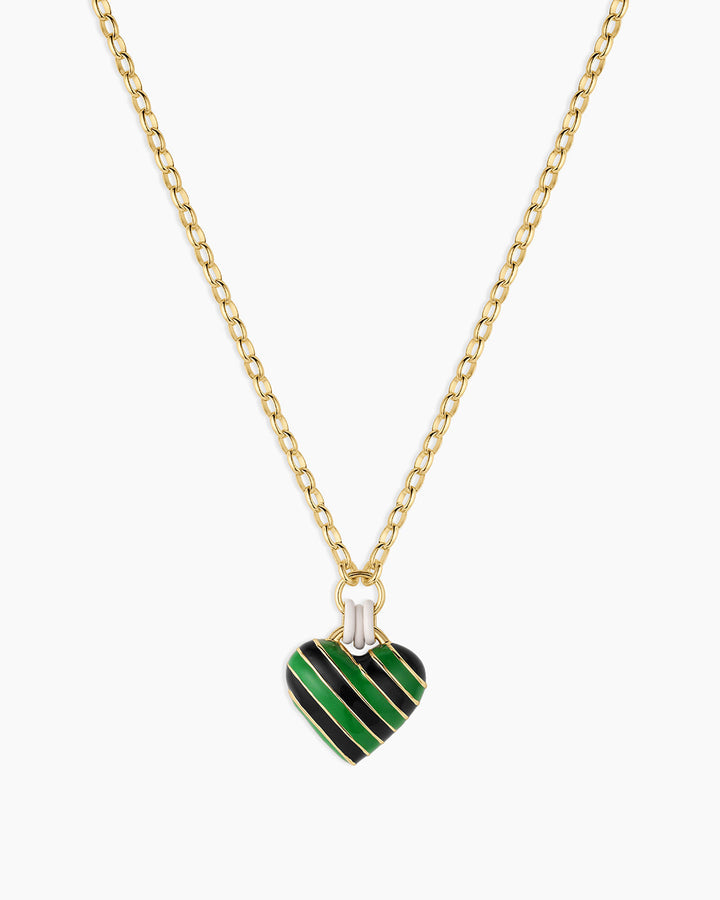 Campbell Enamel Heart Pendant Necklace