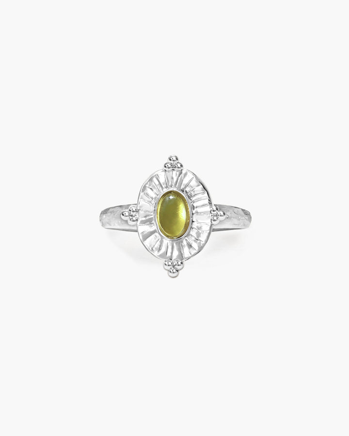 Olive Talisman Ring in Silver