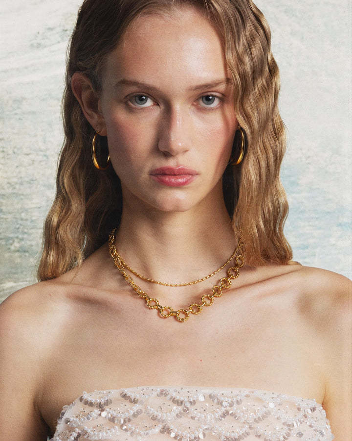 Sloane Hoop Earrings in Gold