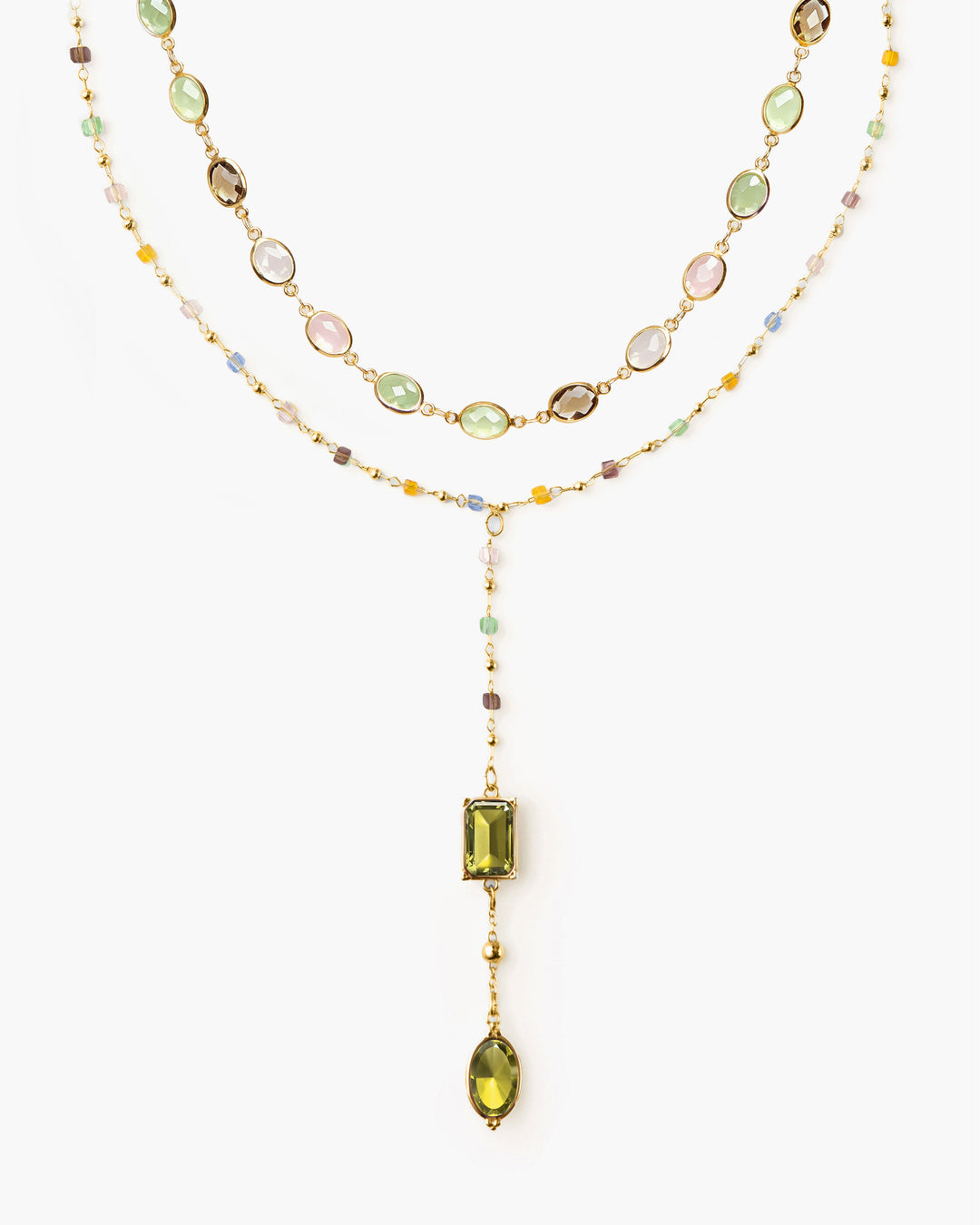 Celestial Lariat Necklace in Silver