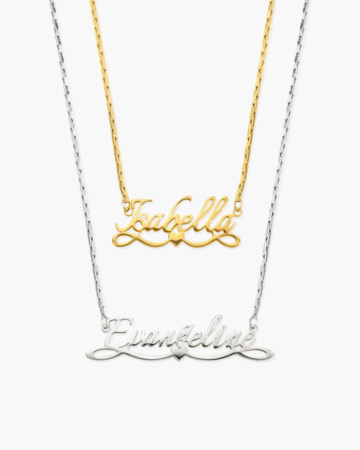 Personalized Name Necklace, Angel Wings