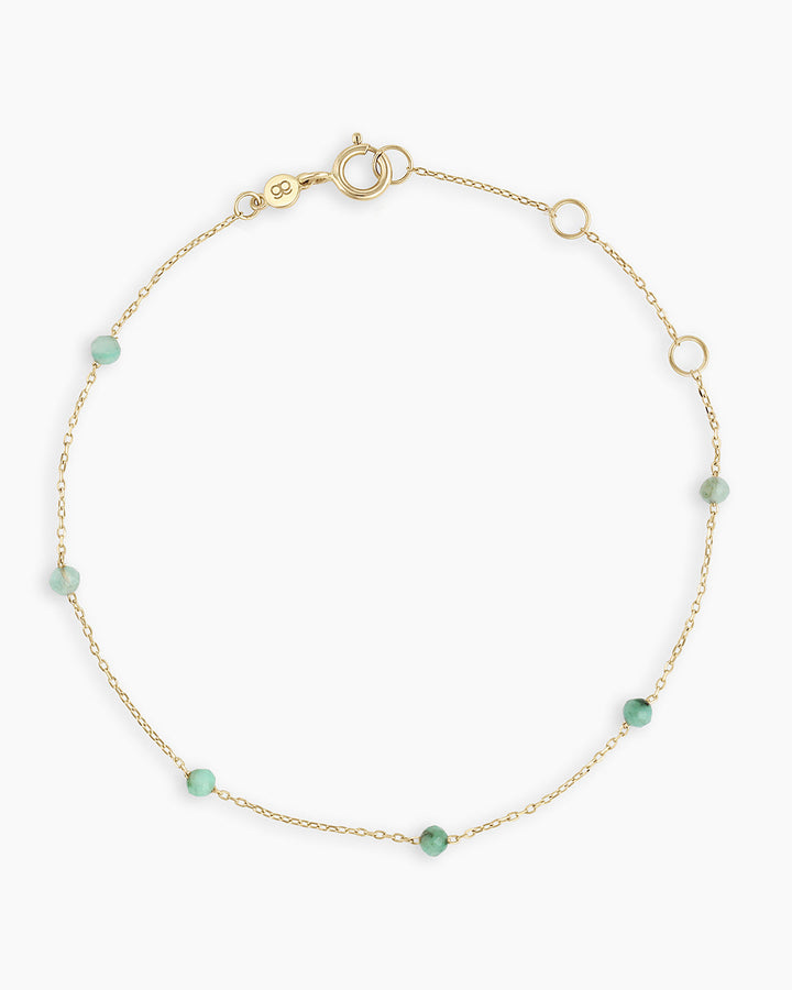 14K Gold Newport Birthstone Bracelet