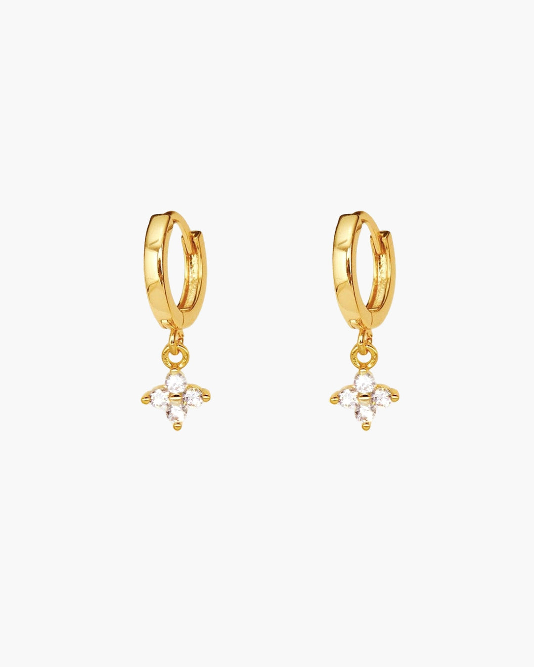 Clover Mini Hoop Earrings in Silver