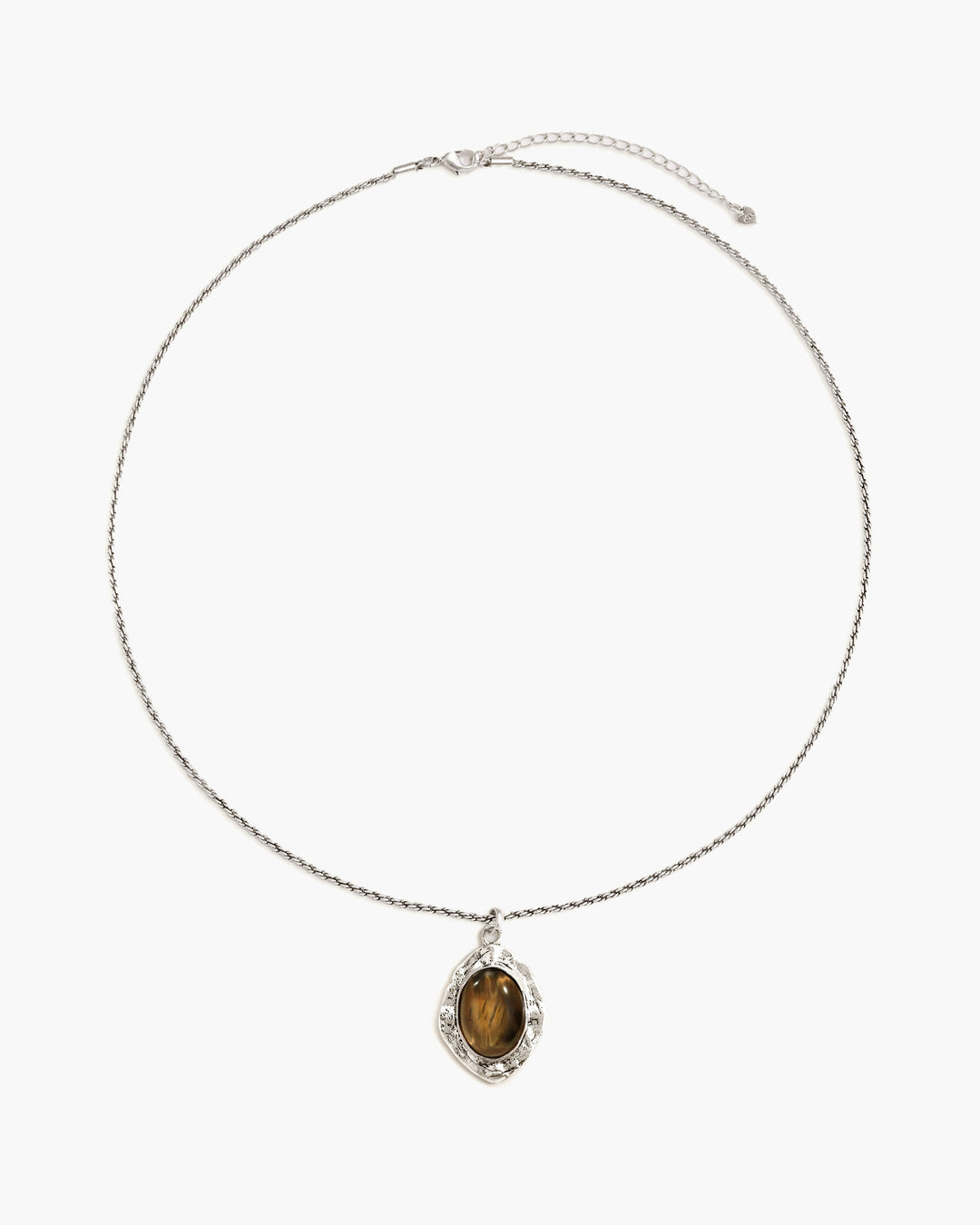 Silver Tiger's Eye Savannah Long Necklace