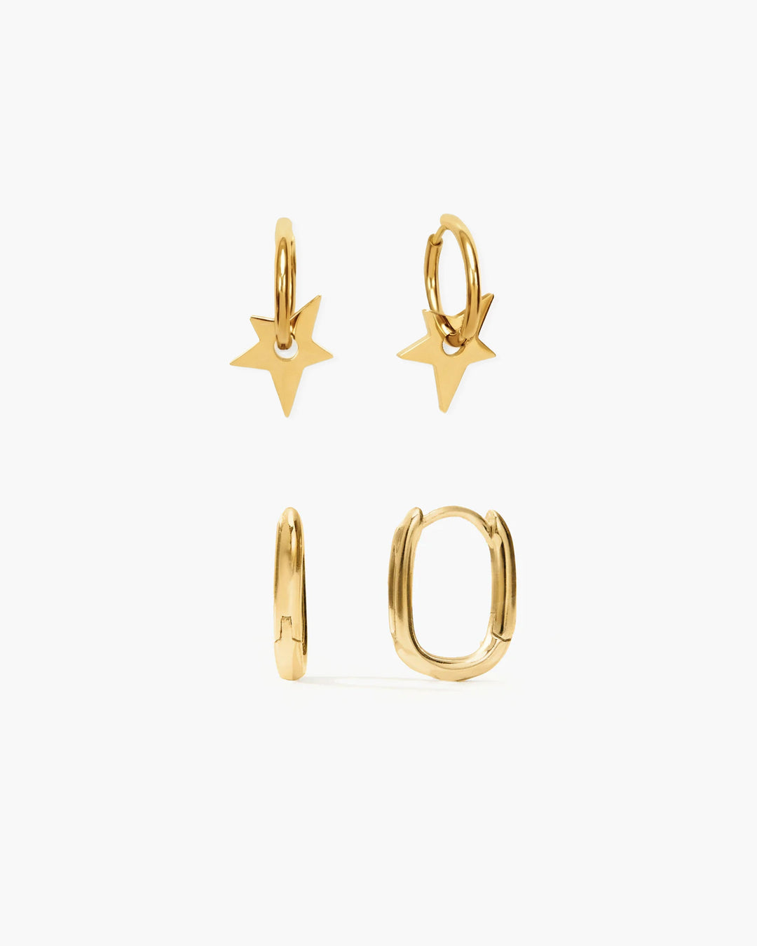 Star Earrings in Silver