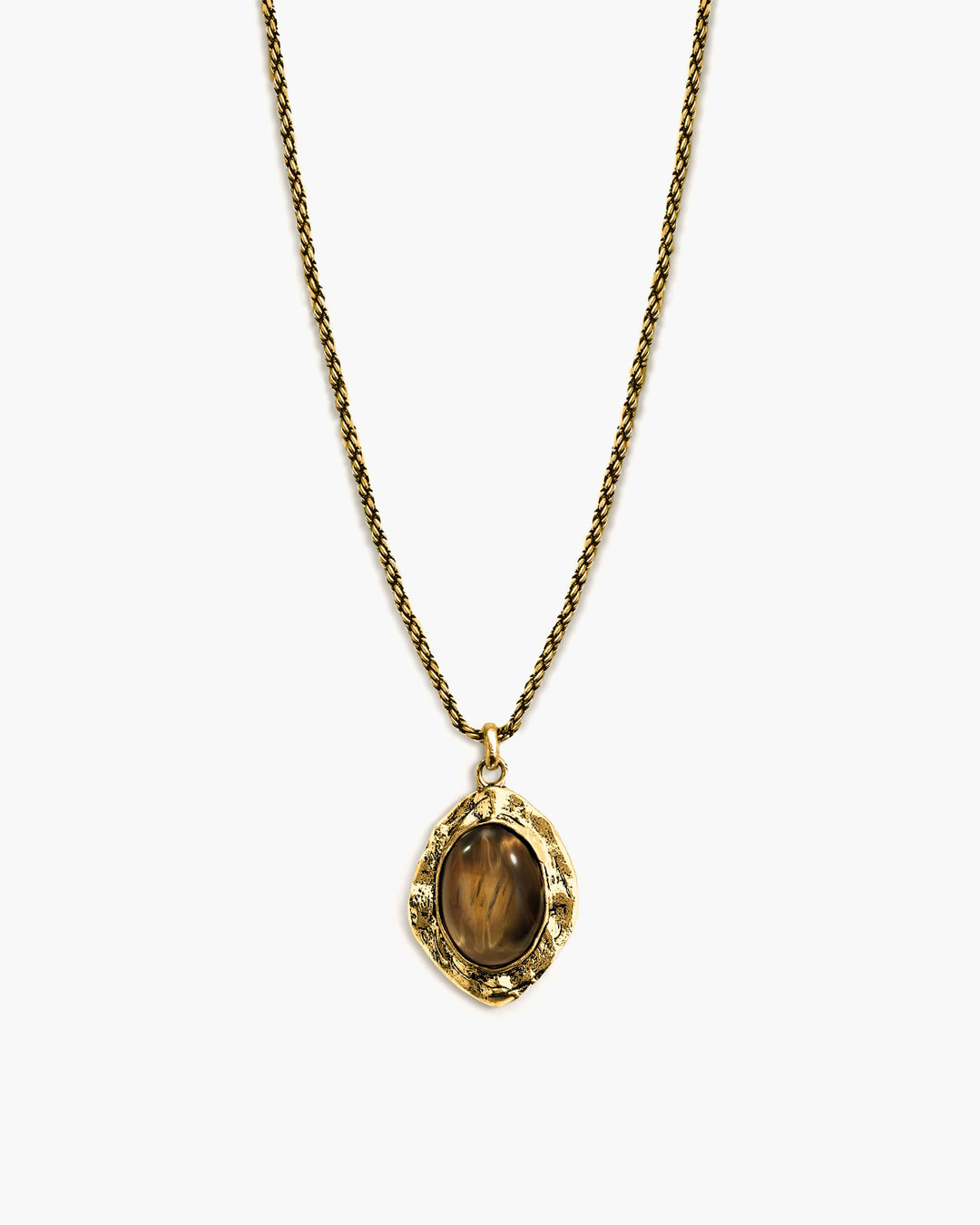 Silver Tiger's Eye Savannah Long Necklace