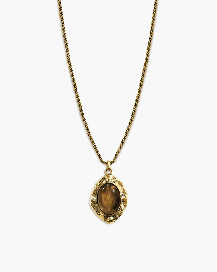 Silver Tiger's Eye Savannah Long Necklace