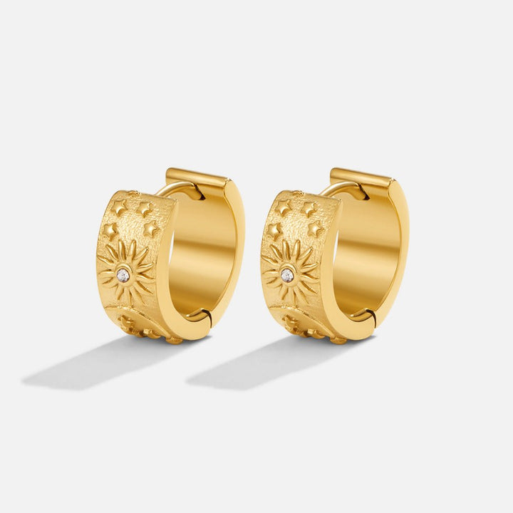 Celestial Gold Hoop Earrings