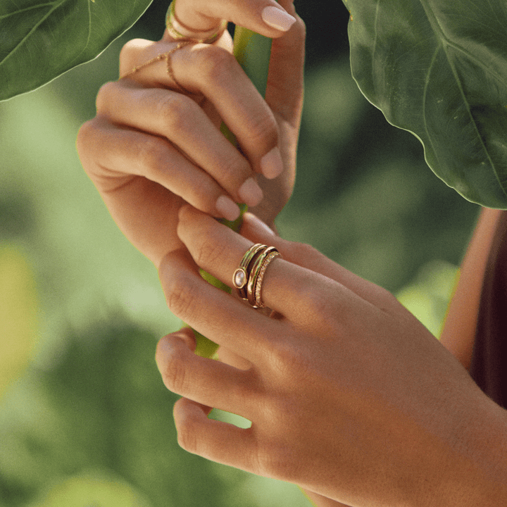 Chunky Pearl Gold Ring