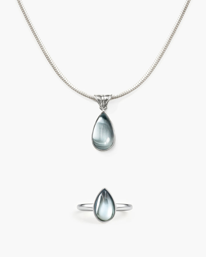 Waterdrop Ring in Marine Blue