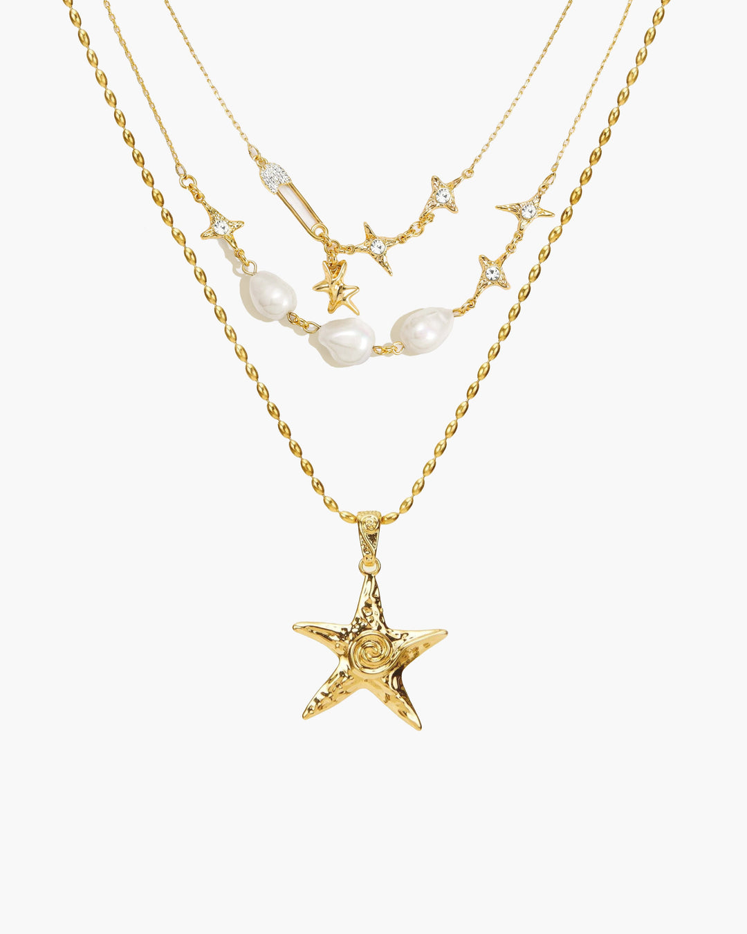 Silver Starfish Necklace