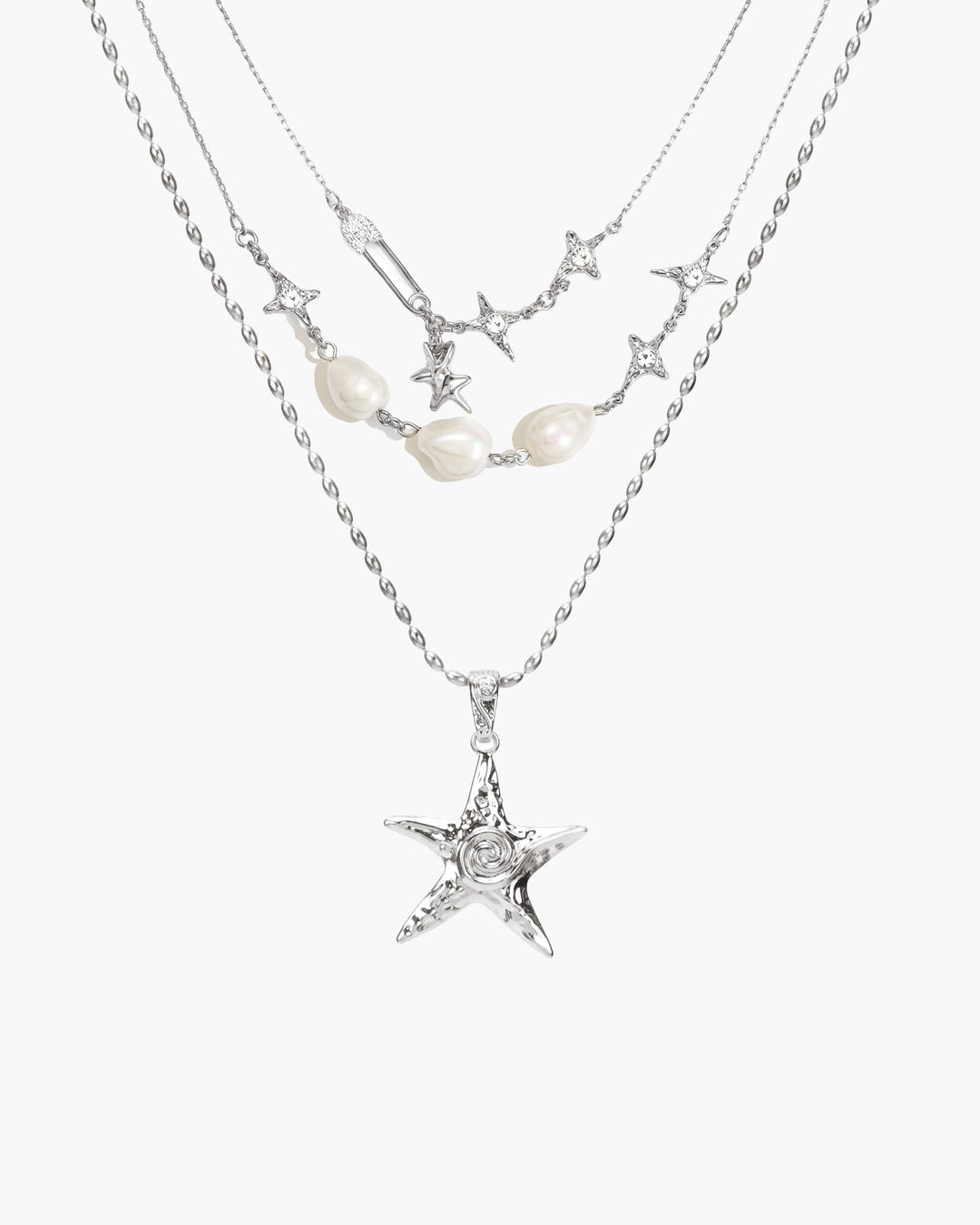Silver Starfish Necklace
