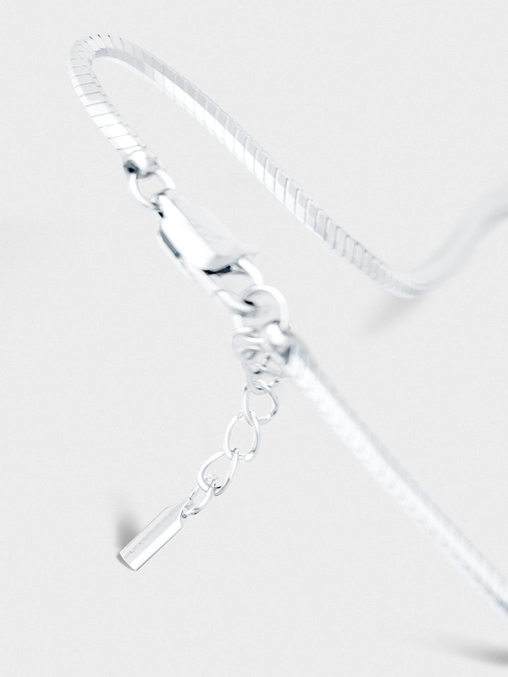 OCTAGON CHAIN BRACELET IN SILVER
