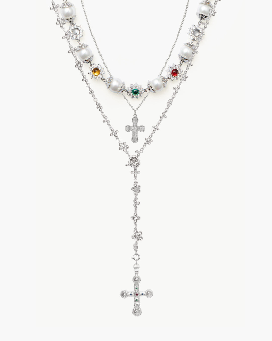 Daisy Molecule Chain in Silver