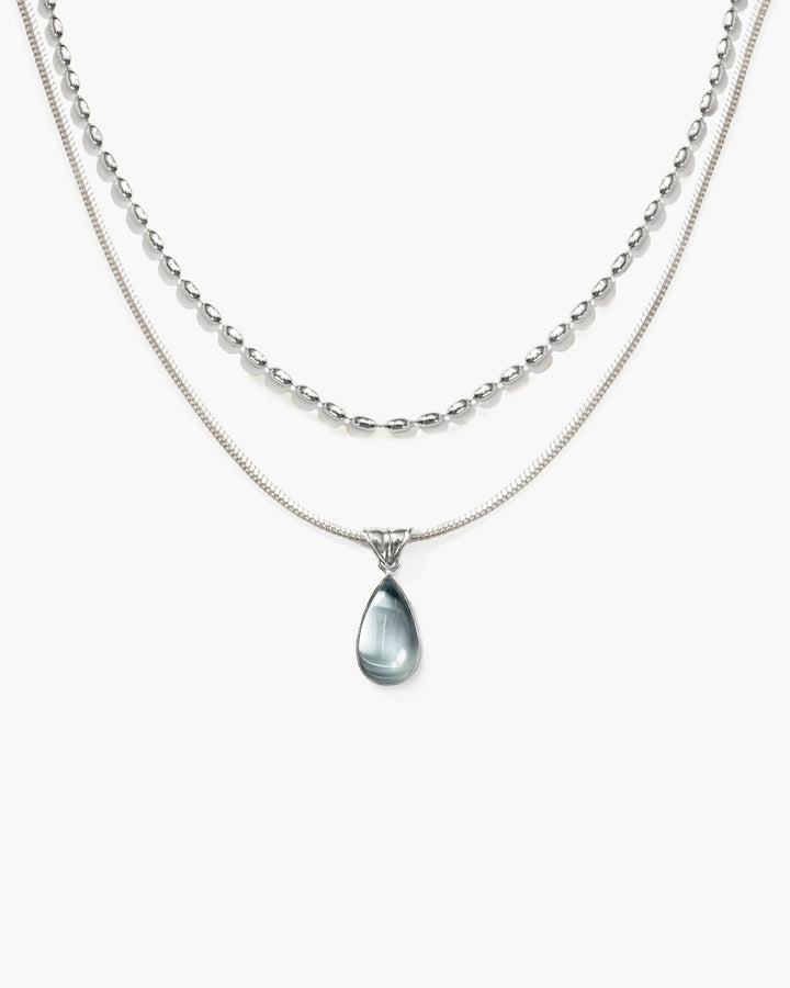 Waterdrop Necklace in Marine Blue