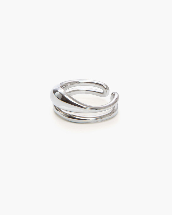 Twin Molten Ring in Gold